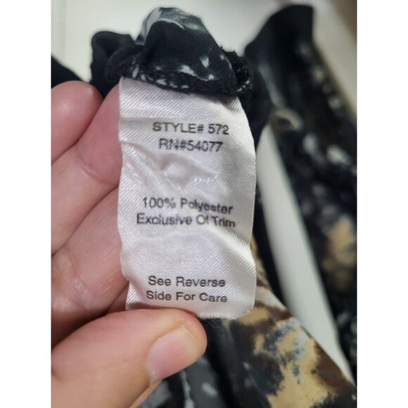 CAbi Women's SZ S Sheer Snakeskin Python Print Pullover Top Crewneck Rock Glam - Picture 5 of 8